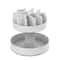 Mind Reader White 2-Tier Lazy Susan Granola Bar and Snack Organizer